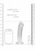 REALISTYCZNE DILDO ANALNE NA PRZYSSAWCE TRANSPARENTNE 17,8 CM